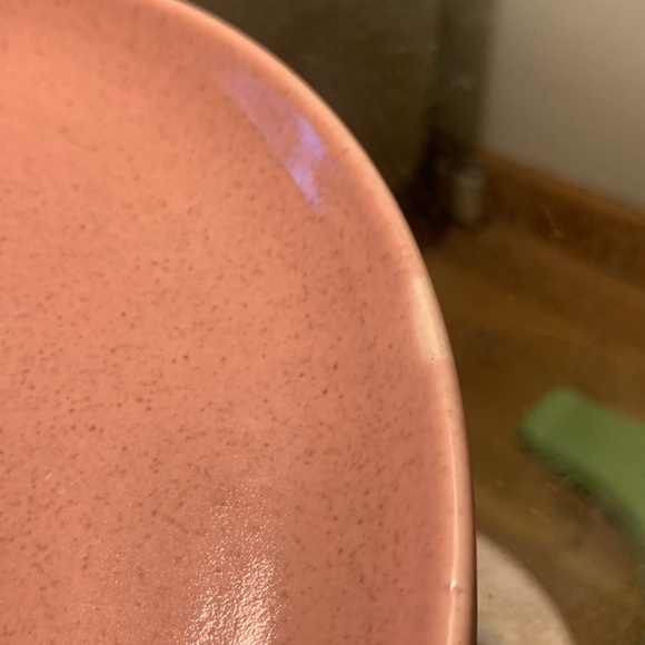 4 RUSSELL WRIGHT BY STEUBENVILLE 10” DINNER PLATES CORAL SPECKLEWARE - Picture 5 of 11